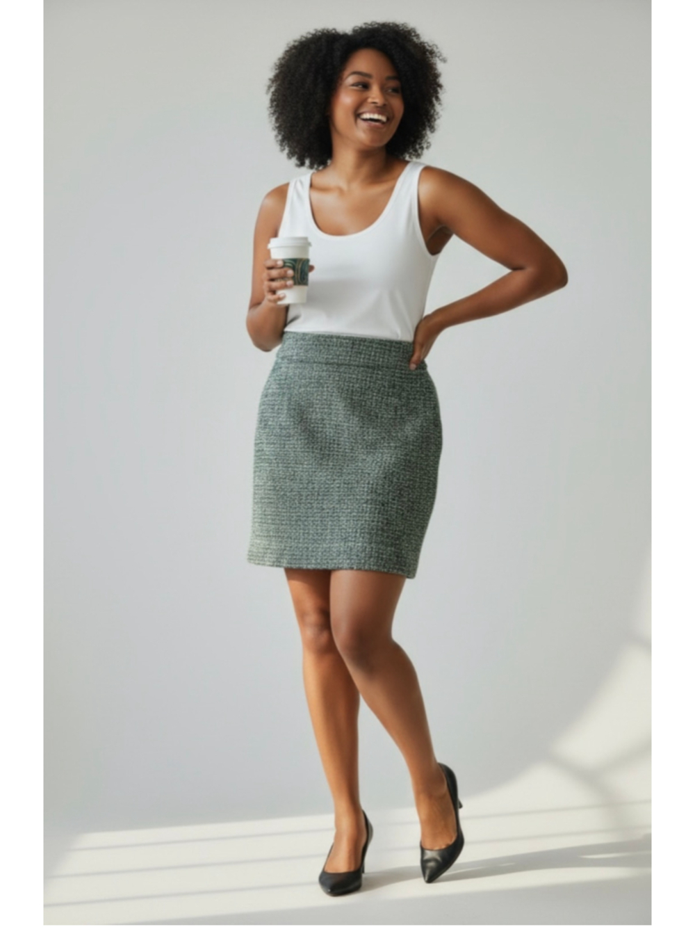 Lane Bryant Tweed Mini Skirt - Picture 5 of 7